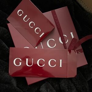 Gucci Burgundy Gift Boxes
